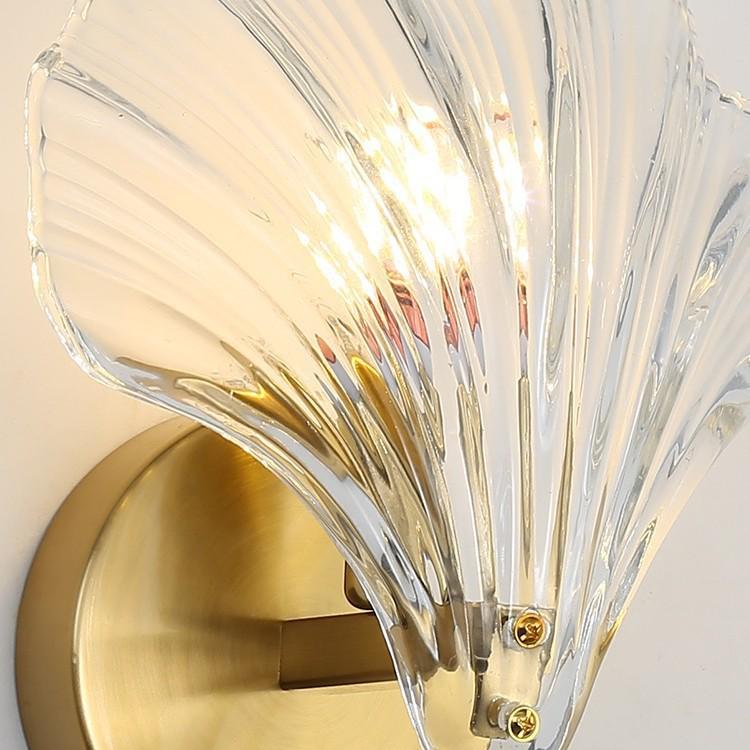 Lampada da Parete Post-Moderna di Lusso Leggero: Guscio in Vetro per Caffè Latte per Camera da Letto, Sfondo TV, Corridoio e Passaggio.
