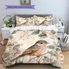 Branch Bird  Pattern Bedding Quilt Set  Home Decoration  Gift (1 * duvet cover + 2 * pillowcase, without core)