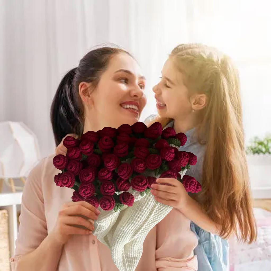 Fuzzy Blanket Sweater Hand Knitted Rose Bouquet Crochet Blanket Lily Of The Valley Throw With Milk Cotton Fringe Plaid Blanket