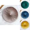 Plush Round Pumpkin Back Seat Chair Cushion With Charming Pleated Pattern And Soft Feel