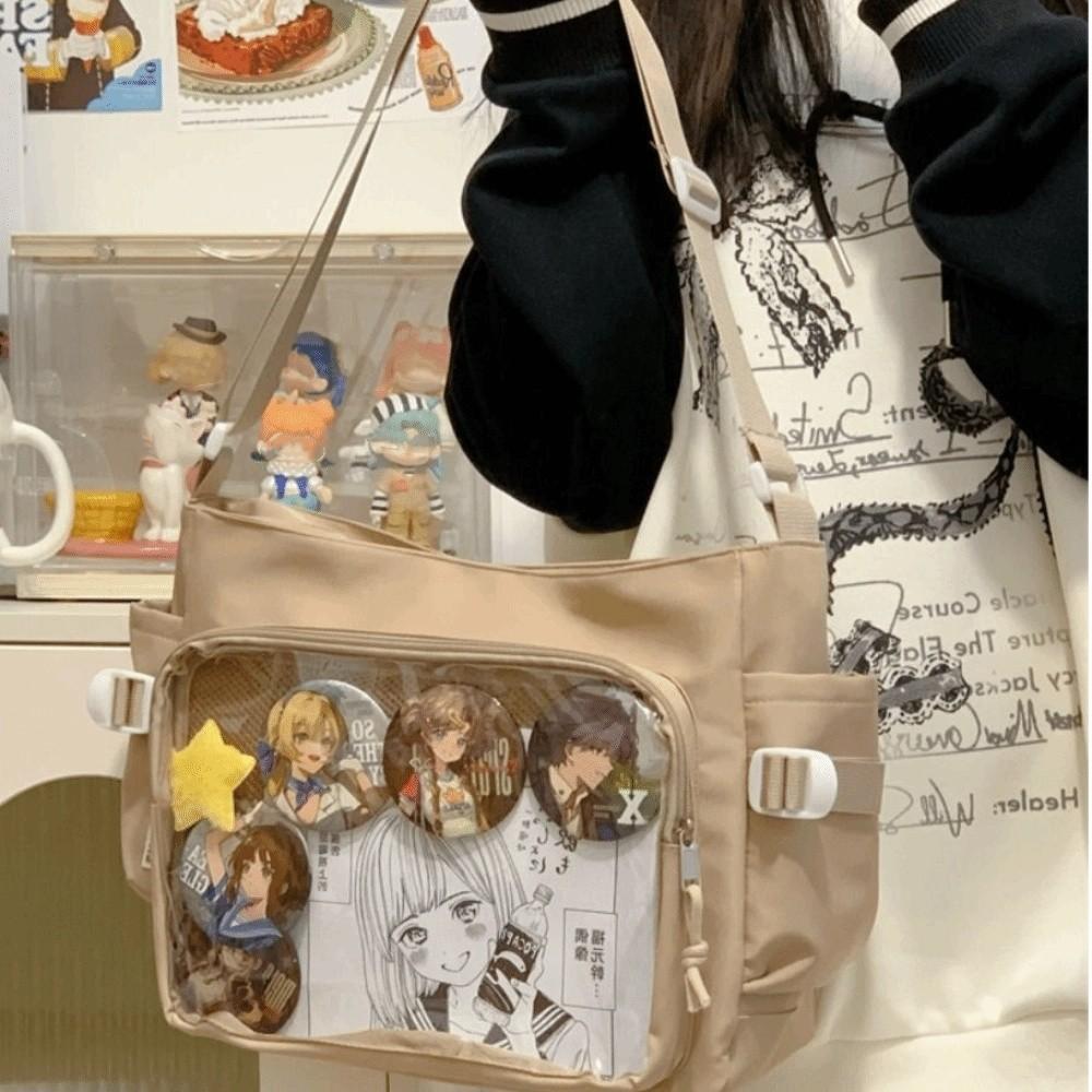 Borsa a Spalla Harajuku JK Borsa a Tote in Tela di Grande Capacità Bella Borsa a Mano Lolita Shopping