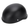Motorcycle Low Profile Half Face Helmet Skull Cap Matte Black (M)