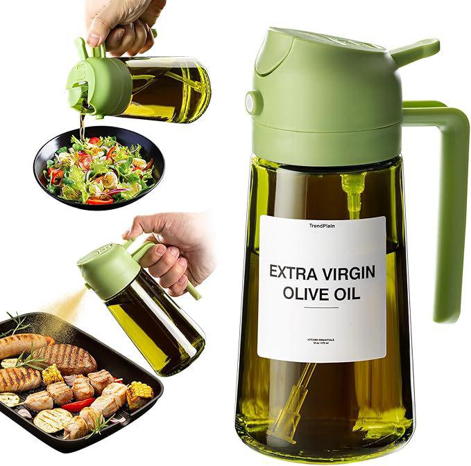 Dual-Use Non-Drip Thickened Atomizable Oil Spray Pot for Kitchen