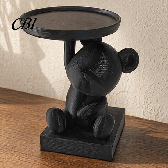 Creative Soft Decoration 3D Printed Polar Bear Storage Tray, Cute Animal Ring Holder & Jewelry Dish, Minimalist Desk Organizer for Keys Coins