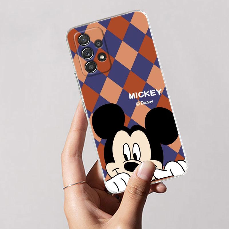 Clear Case For Samsung Galaxy A57 A37 A56 5G A36 Cases A55 A54 A35 A26 A07 A17 A16 A06 A34 A15 Cover Disney Mickey Minnie Mouse