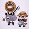 Labubu Doll Clothes Striped Overalls T-shirt Suit Fashion Cute Doll Clothes
