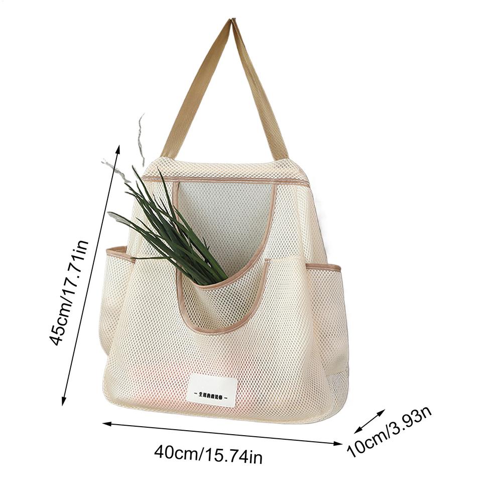 Mesh Vegetable Bags Fruits Storage Net Bags Hangable Reusable Home Storage Holder Multifunctional Kitchen Organizers