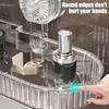 Kitchen Sink Faucet Organizer Suction Cup Sponge Holder Large Capacity Easy to Install Multi-Purpose Organizer Drain Rack