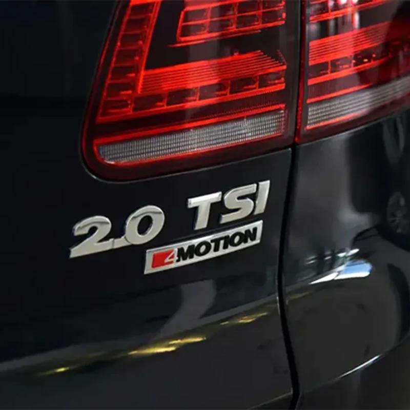 RUNTB1 3D Metal 4 Motion Logo 4motion Emblem Car Rear Trunk Badge Sticker For VW Tiguan Passat B8 Polo Jetta Golf 4 5 6 7 MK4 MK5 MK6
