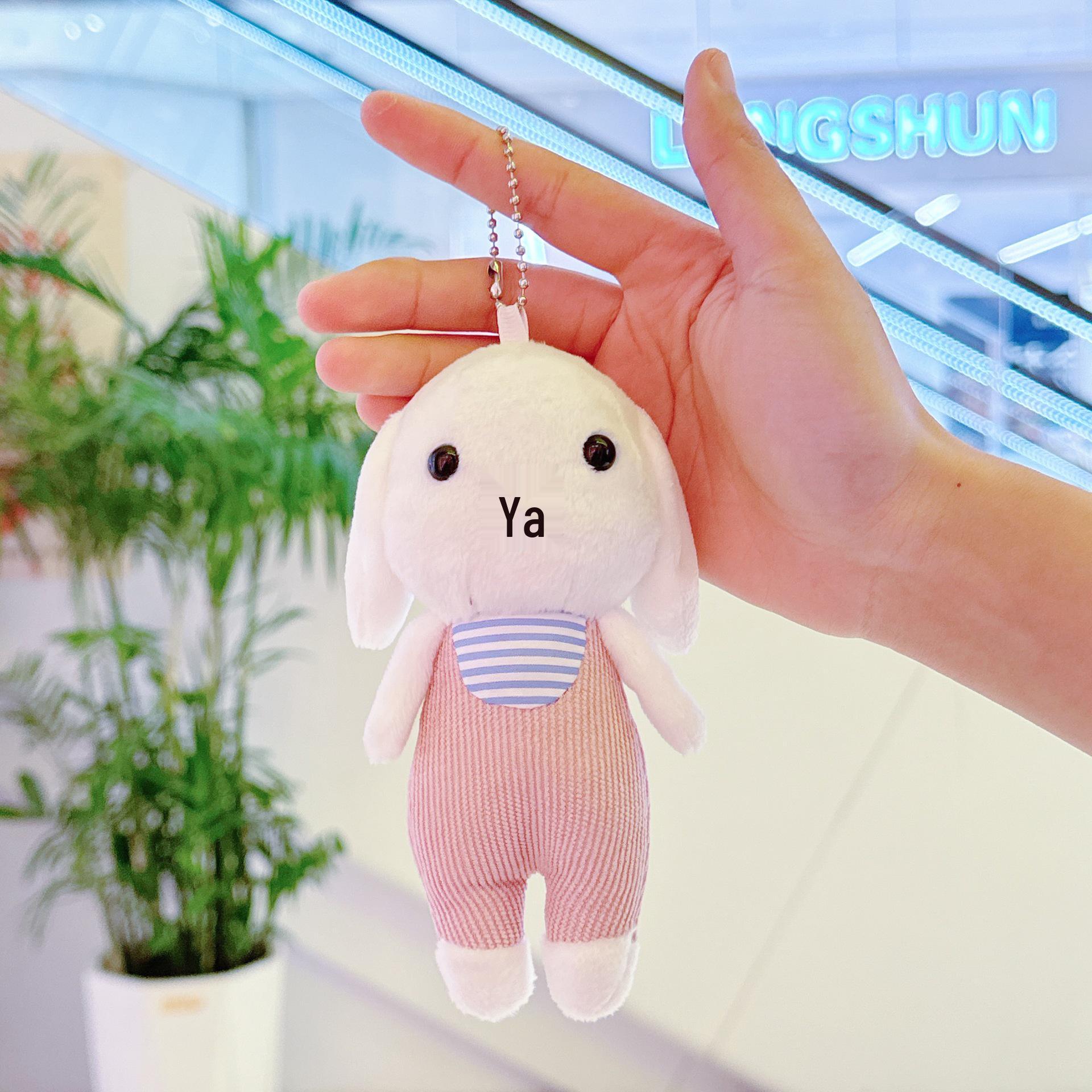 

Мультяшный плюшевый кролик кукла брелок - Милый мини-аксессуар для сумки Height 15 cm