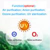 Portable UV Air Purifier Ozone Generator Purification Anion Air Purification Machine Air Clean Disinfection Sterilization 4 IN1