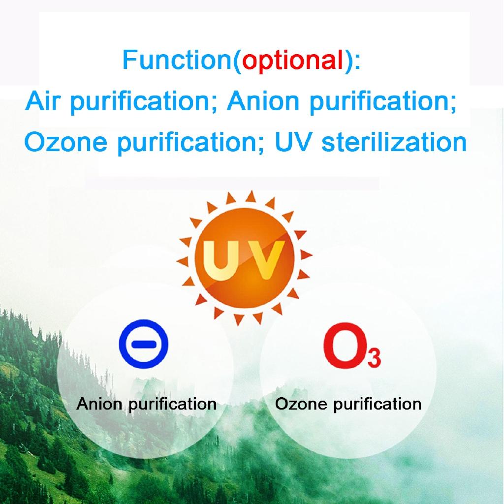 Portable UV Air Purifier Ozone Generator Purification Anion Air Purification Machine Air Clean Disinfection Sterilization 4 IN1