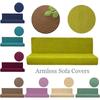 Slipcover Sofa Stretch Bed Cover Full Folding Armless Elastic Slipcover Futon