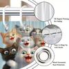 Adorable Cats Shower Curtain - 9 Playful Faces, 12 Hooks, Washable Polyester, Cat Lover Gift