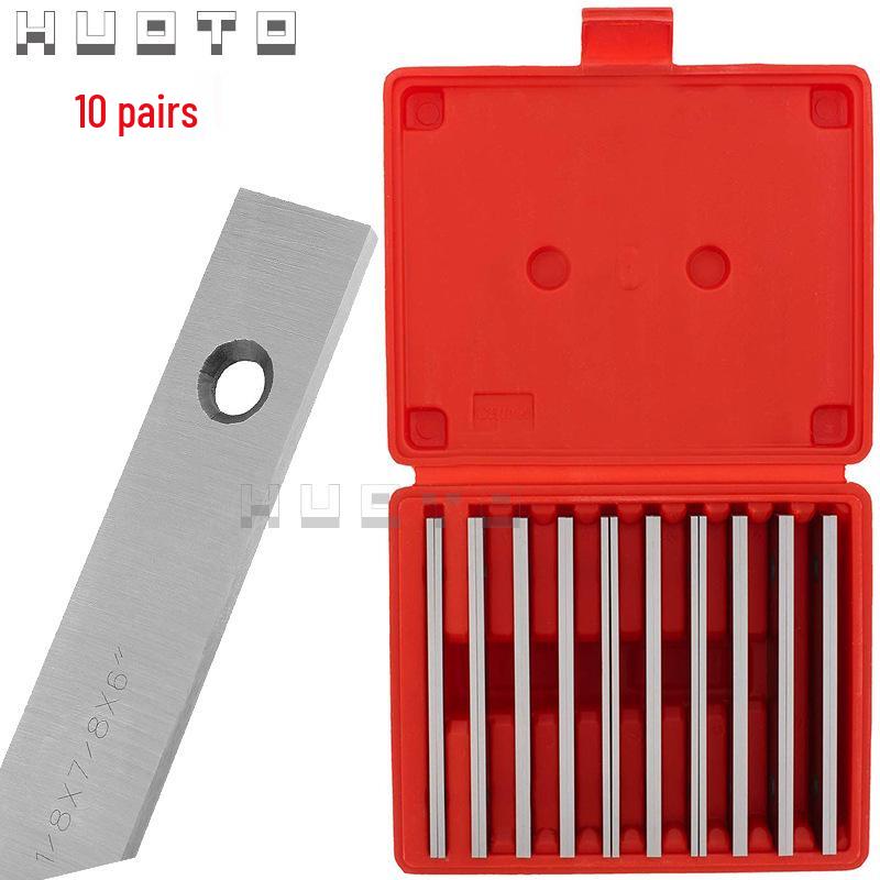HUOTO 1/8" Imperial Parallel Risers, 10 Pairs - Equal Height Blocks for Milling Machine Vise Tool
