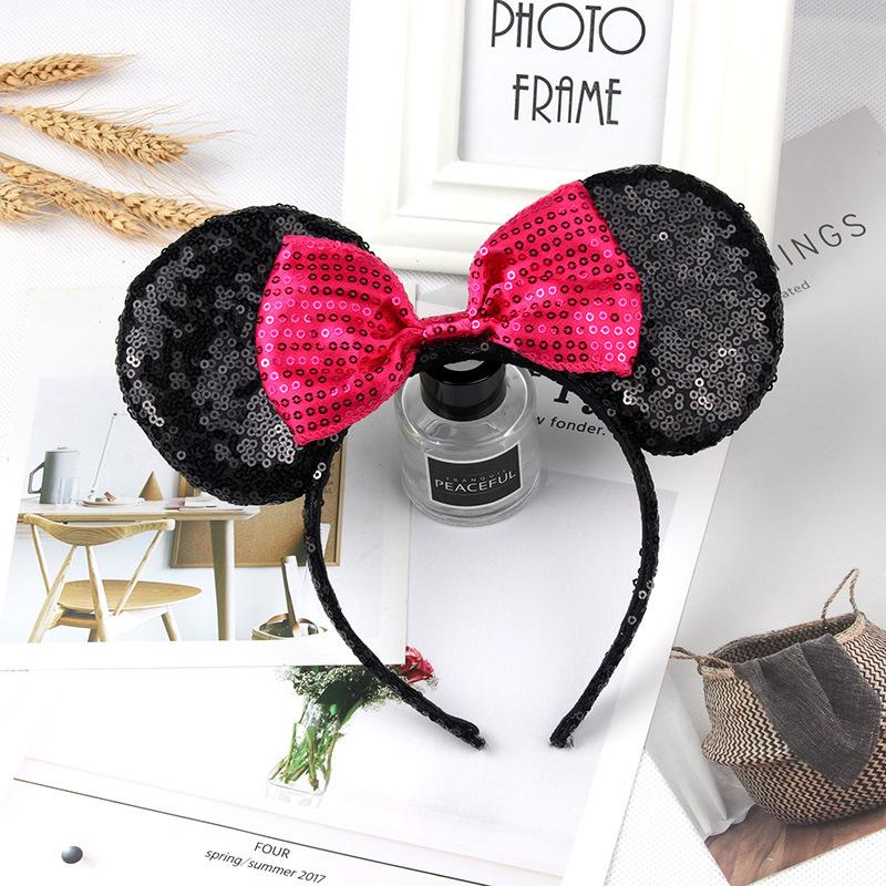 Sparkling Bow Headband for Adults and Children for Princess Photo Shoots and Amusement Park Hair Accessories