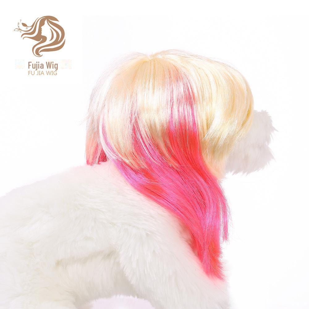 Zweifarbige Bob-Perücken für Katzen und Hunde – Halloween-Accessoires