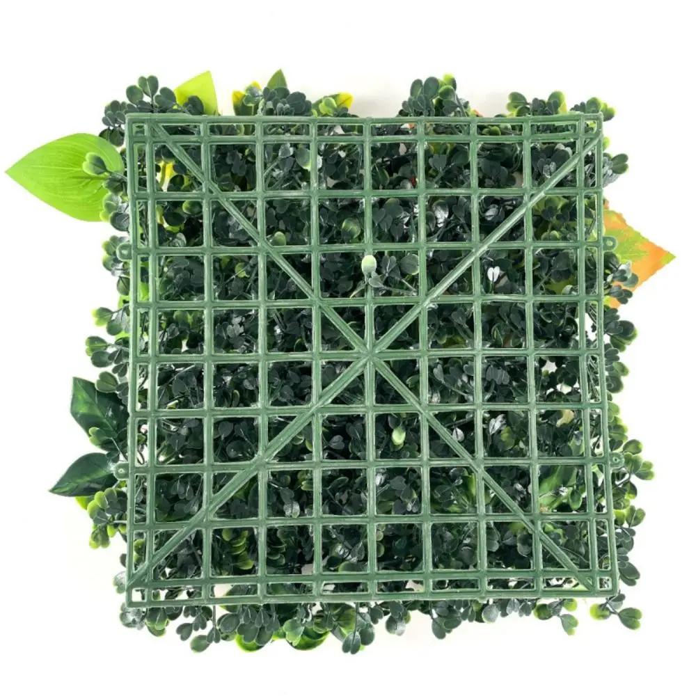 DIY Artificial Plant Wall Panel Eternal Life Sunflower Artificial Eucalyptus Carpet 25*25cm Durable Artificial Fern Grass