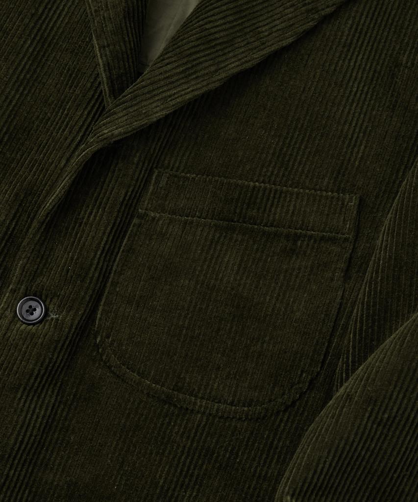 HERVORRAGEND Klassische 3-Knopf-Jacke aus hochdichtem Cord_D.Olive