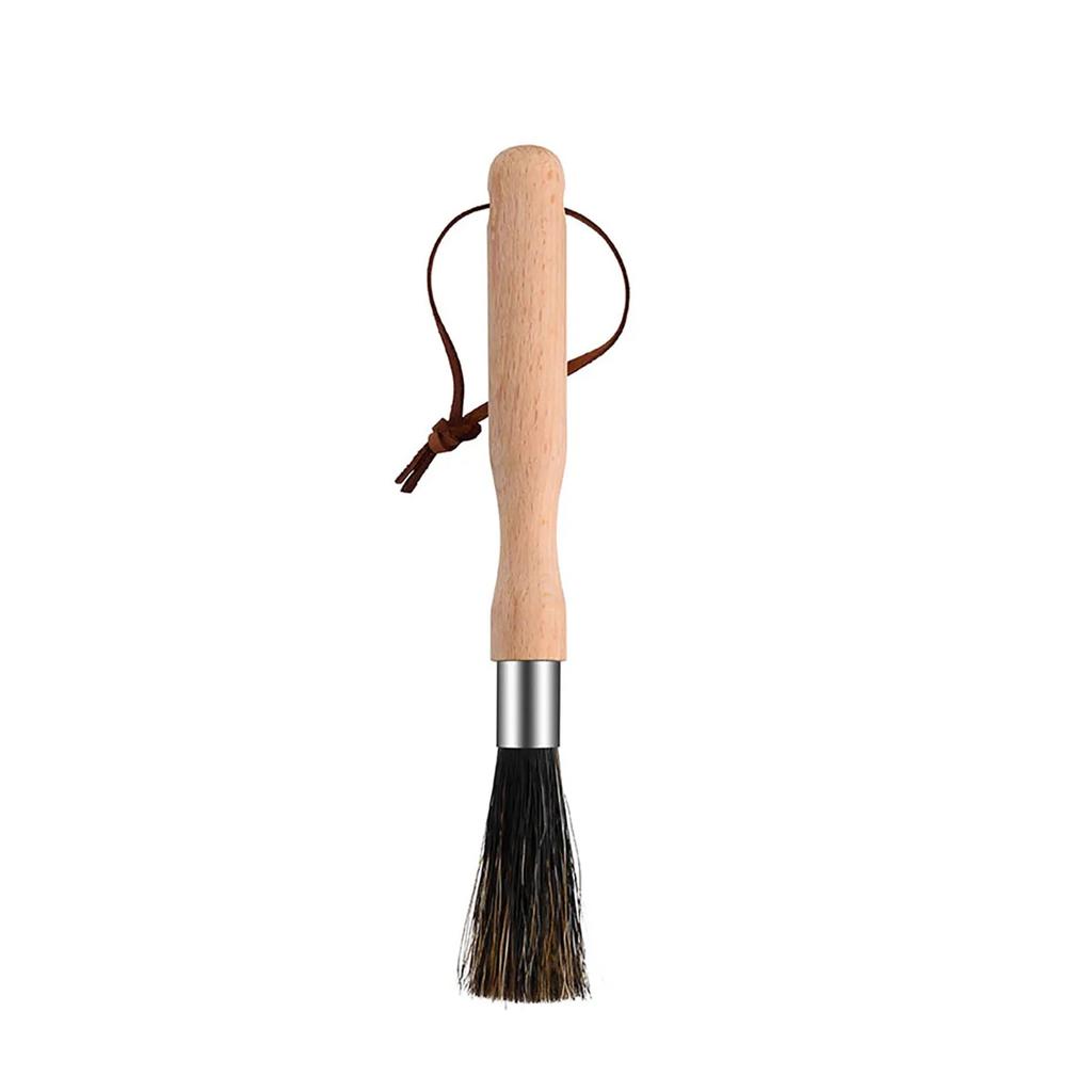 Coffee Grinder Cleaning Brush, Natural Fiber Bristles And Wooden Handle, Espresso Machine Cleaning Brush With Hanging Loop, For Home Kitchen