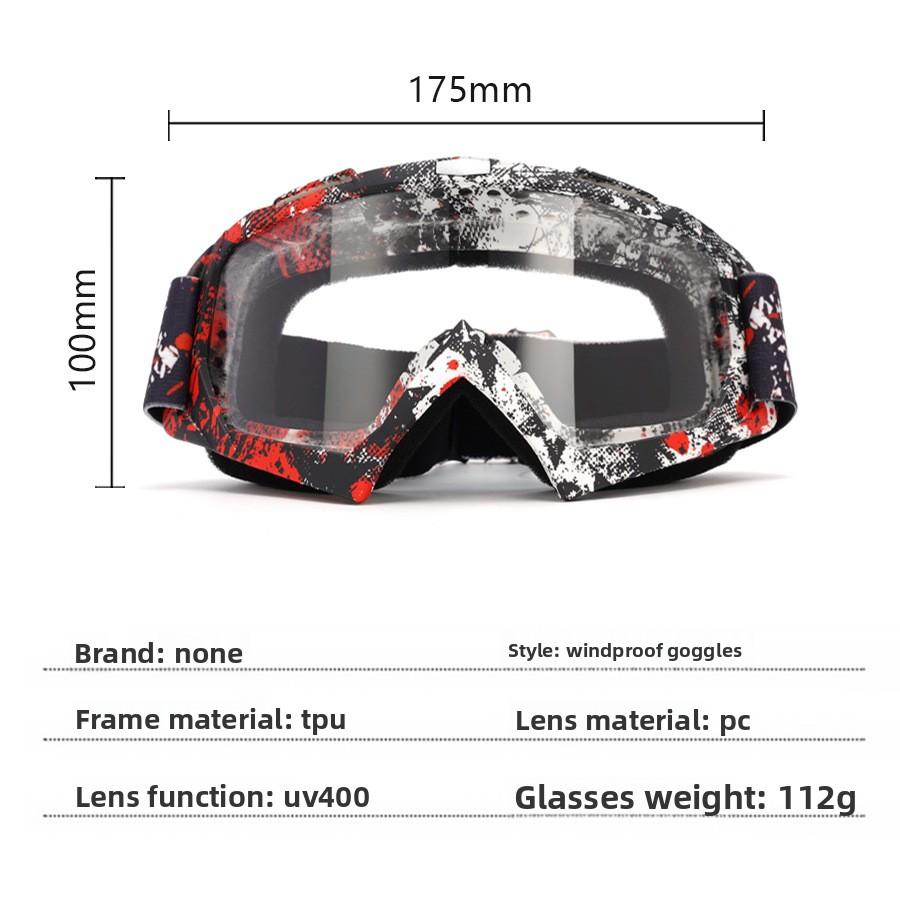 Motorcycle Goggles Water Transfer Off-road Outdoor Riding Sports Glasses Ski Goggles Windproof Glasses