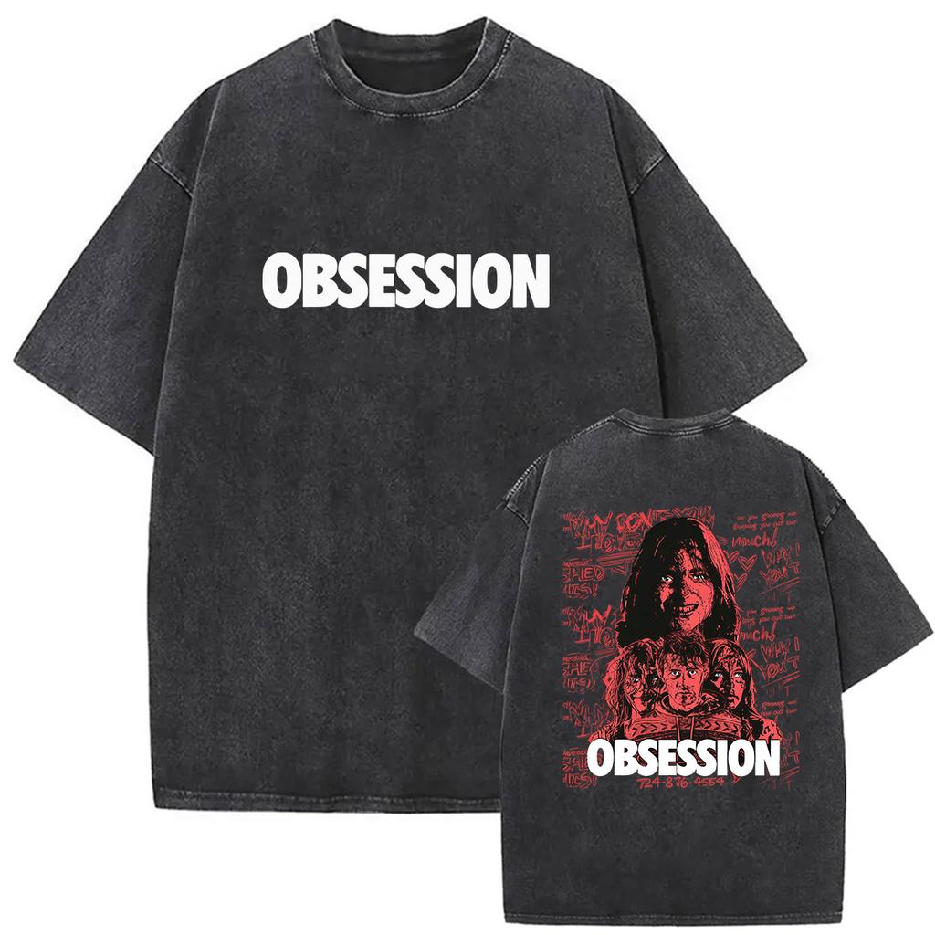 2026 Filmbesessenheit Sei vorsichtig, was du dir wünschst Augen Grafik Vintage Washed T-Shirts Herren Damen Kurzarm-T-Shirt Streetwear