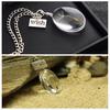 Real Wish Glass Dandelion Seeds In Glass Wish Bottle Chain Necklace Pendant