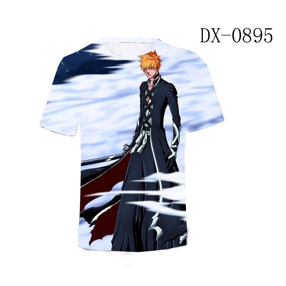 Summer Round Neck 3D Anime Bleach Printed Top Fashionable Casual Short Sleeved Children's Boy T-shirts