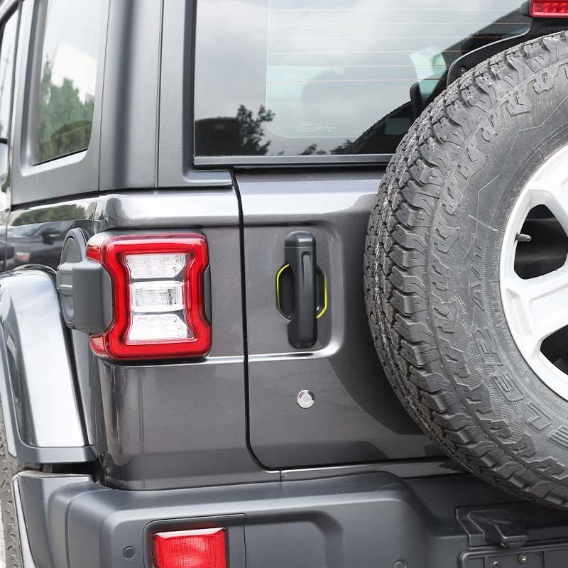 ABS obudowa klamki samochodowej naklejka zewnętrzna dekoracja miski pokrywa dla Jeep Wrangler JL 2018 Up wersja 4-drzwiowa akcesoria zewnętrzne