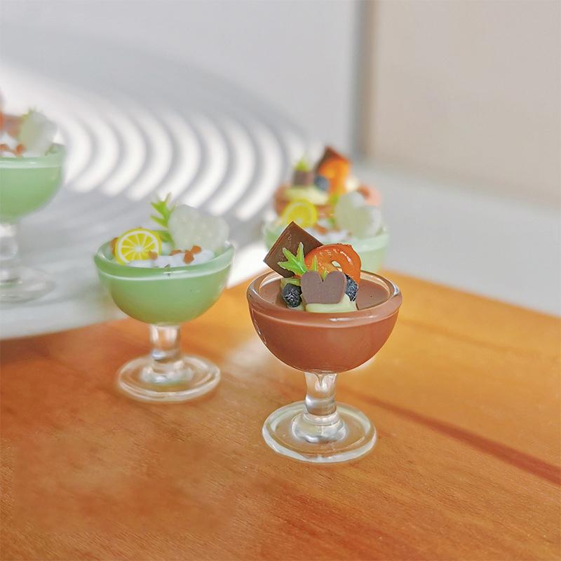 1/12 Dollhouse Simulation Beverage Cup Ornaments Bar Drinks Decoration Dolls House Accessories Pretend Play Toys