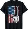 Vintage US Flag Chainsaw | Cute Woodworker Funny Logger Gift Unisex T-Shirt