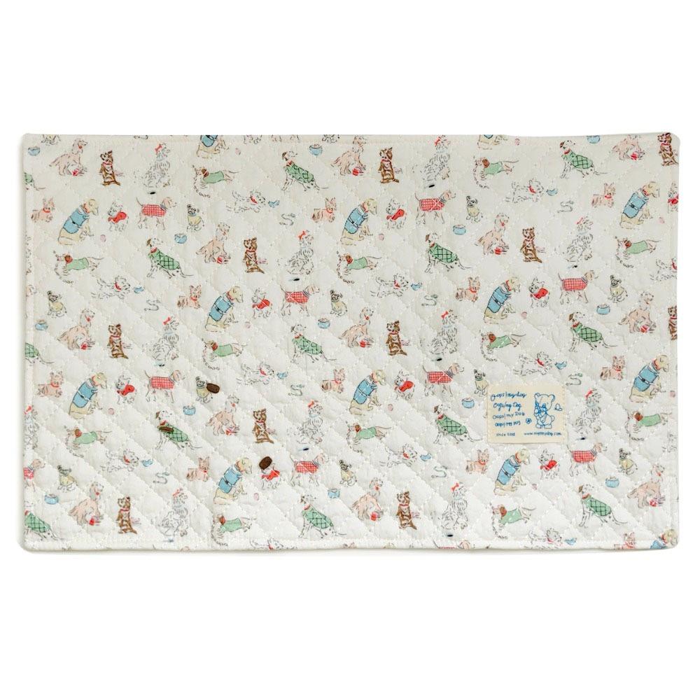 

Милый коврик для корма для собак с мультяшным принтом, подстилка для питомца, легко моющийся коврик для еды питомца, реквизит для фото белый