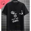 Faccio le Mie Stunt Mountain Bike Maglietta Divertente Slogan Grafica T-shirt Casual Manica Corta Girocollo Abbigliamento Outdoor