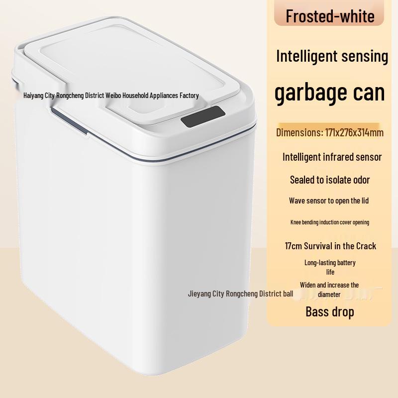 Automatischer Smart-Sensor-Mülleimer mit Deckel für Küche, Bad und Mülltrennung