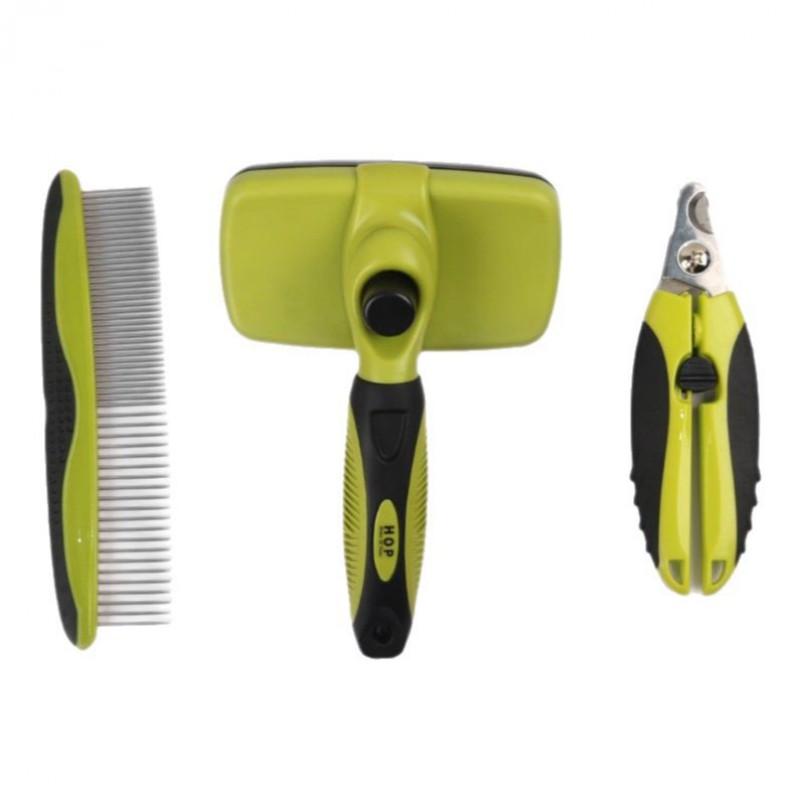 Pet Grooming Comb Set Dogs Cats - 3 6 8 9 Piece Detangling Brush Kit With Fine Coarse Teeth Shedding Hair Removal