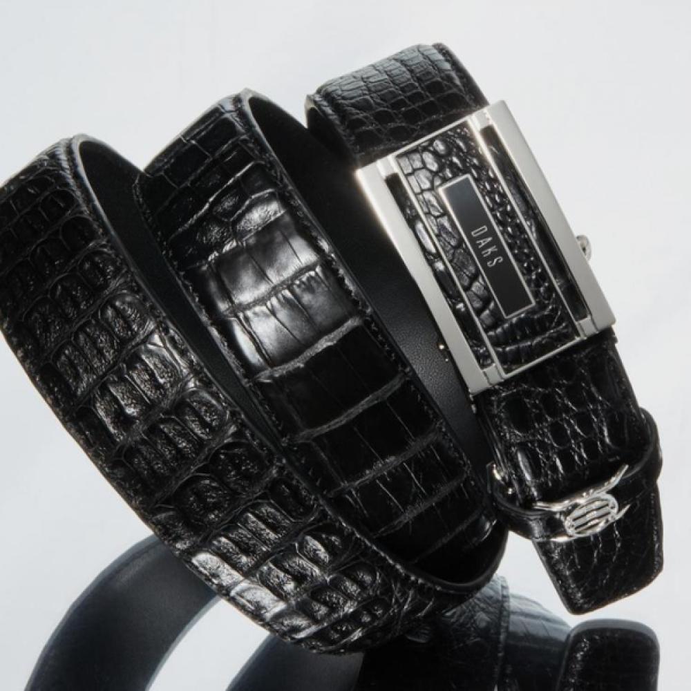 Daks Черный Премиальный Автоматический Ремень из Кожи Каймана Dbbe3f703bk Single option