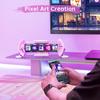 Divoom Times Gate Desk Stylish Digital Pixel Art App 5 Customizable RGB Game Room DIY Desk Pink Clock, Design, Controlled, Screens, Wi-Fi