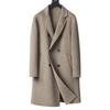 Men's Premium Double-Faced Wool Coat - Mid-Length, Autum/Winter Business Casual 100% Wool Overcoat