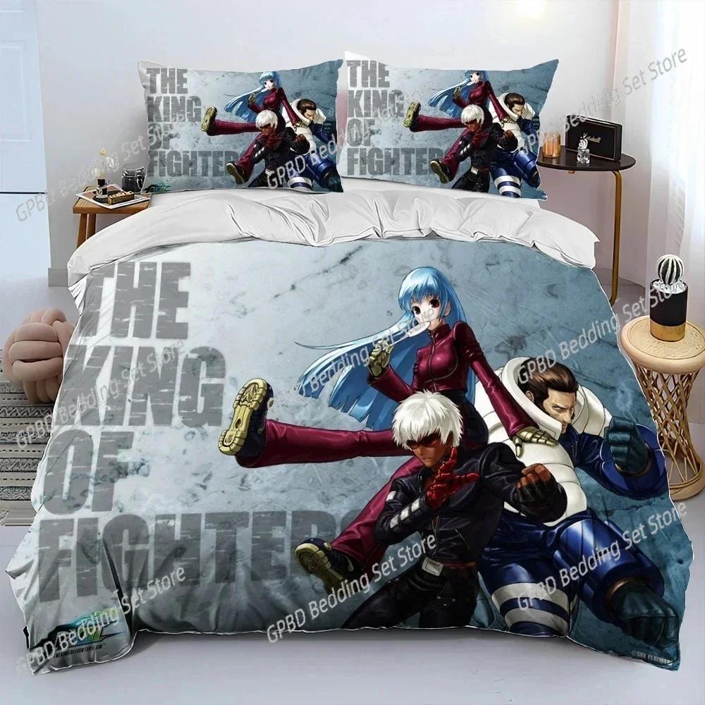 King of Fighters Retro Game 3D NEW Duvet Cover Pillowcase Bedding Set Adult Girl Bedroom Decoration Children Single Double Large