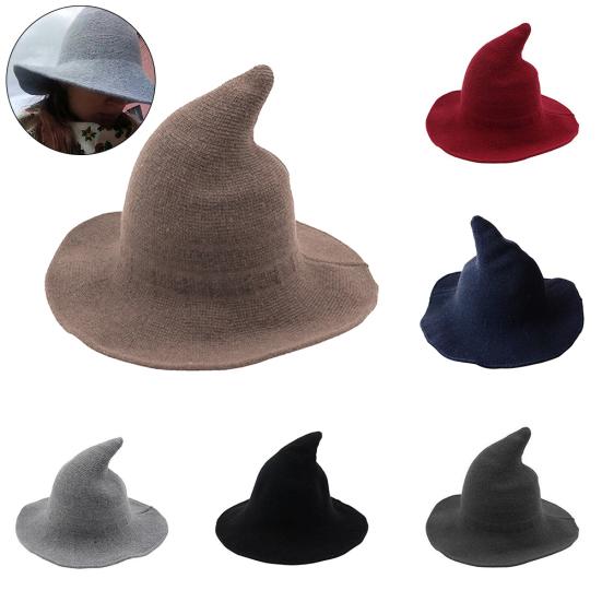 

Хэллоуин Леди Ведьма Волшебник Шляпа Вязание Партия Маскарад Косплей Шапка Рыбака