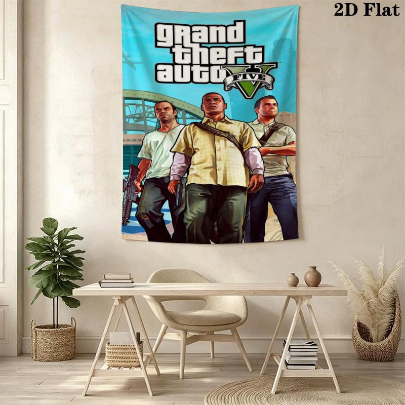 Grand Theft Auto V Cover Artwork Bedding 1 Duvet Cover 2 Pillowcase Without Core Soft And Comfortable Christmas Birthday Gift Bedding Set