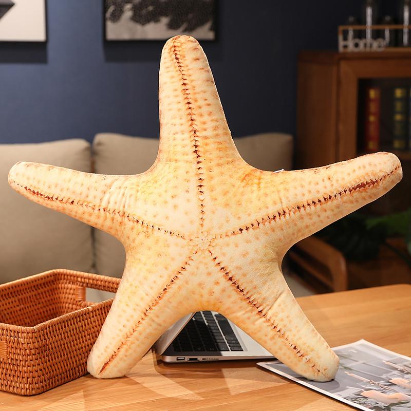 50X40Cm Simulated Shell Pillow Conch And Starfish Stuffed Plush Toys Home Bedroom Sofa Cushion For Lumbar Support