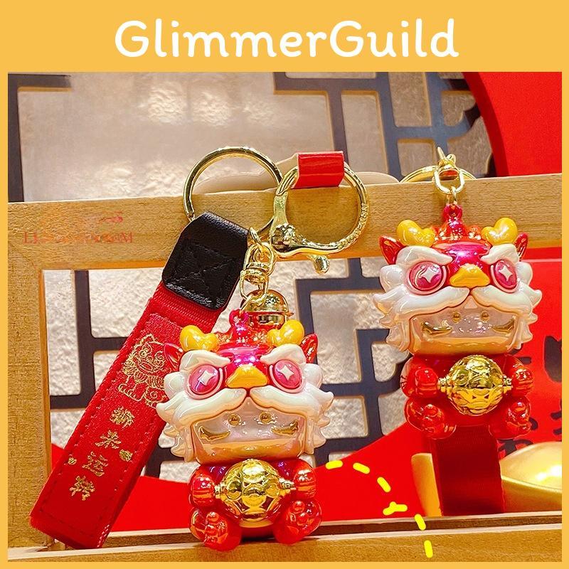 Lion Cartoon Design Resin Keyring Featuring Backpack Pendant Birthday Gift