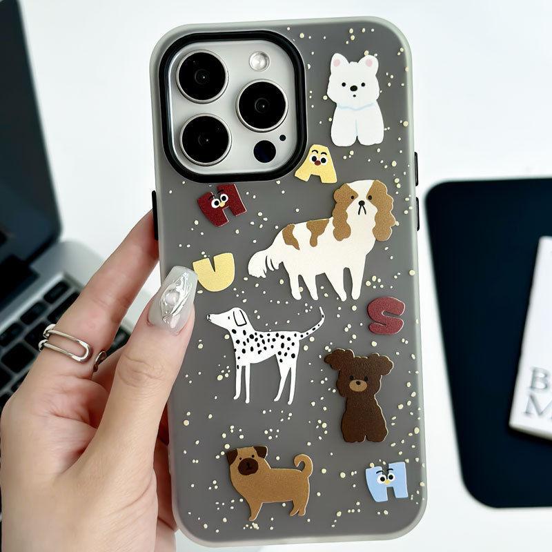 Splash ink Wangwang team applies to Apple 16/17promax mobile phone case iPhone15 skin matte 14 jelly Air IPhone17ProMax