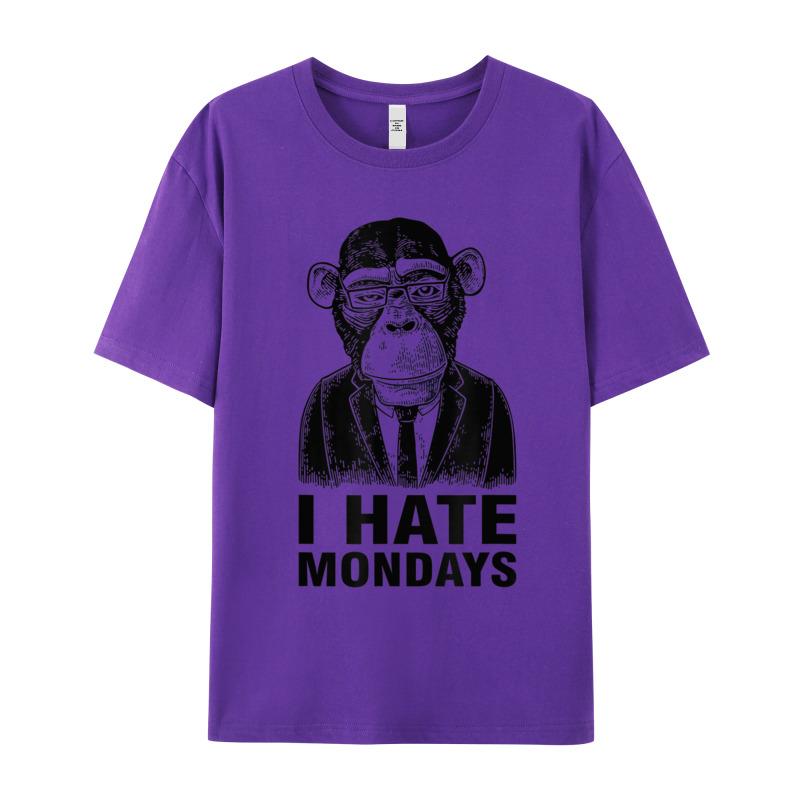 Graphic Unisexs Tshirts Oneck Short Sleeve 100 Cotton I Hate Mondays Tshirt Tops Tees Birthday Teeshirts