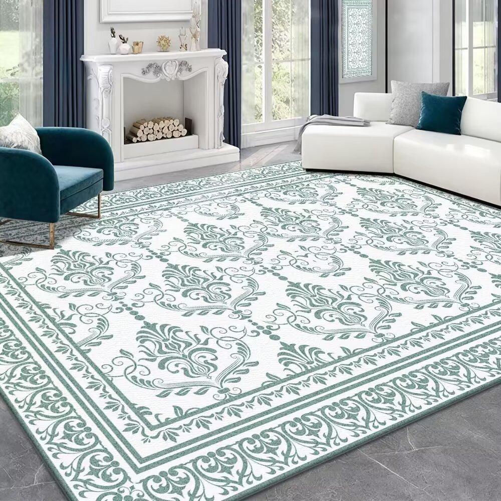 

Ковер для гостиной, новый, не требующий стирки, можно протирать, светлый, роскошный, плюшевый, французский, ретро, спальня, кровать, одеяло, коврик для журнального столика 140*200cm