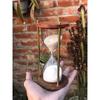 Antique Brass Wooden Sand Timer Vintage Nautical Hourglass 5 Minute, Sand Timer,Yellow,Pink, Sky Blue