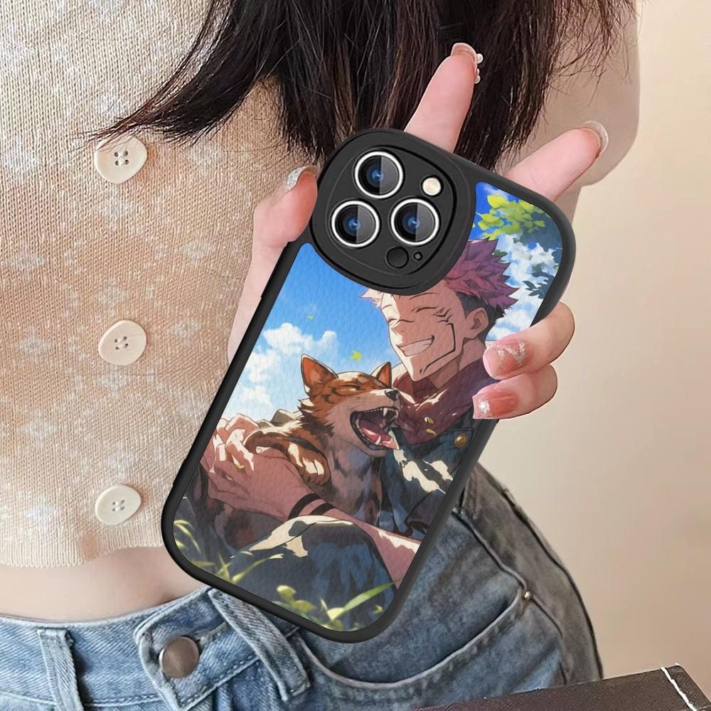 Jujutsu Kaisen Ryomen Sukuna Phone Case Hard Leather For IPhone 16 15 14 13 12 Mini 11 14 Pro Max Xs X Xr 7 8 Plus Fundas