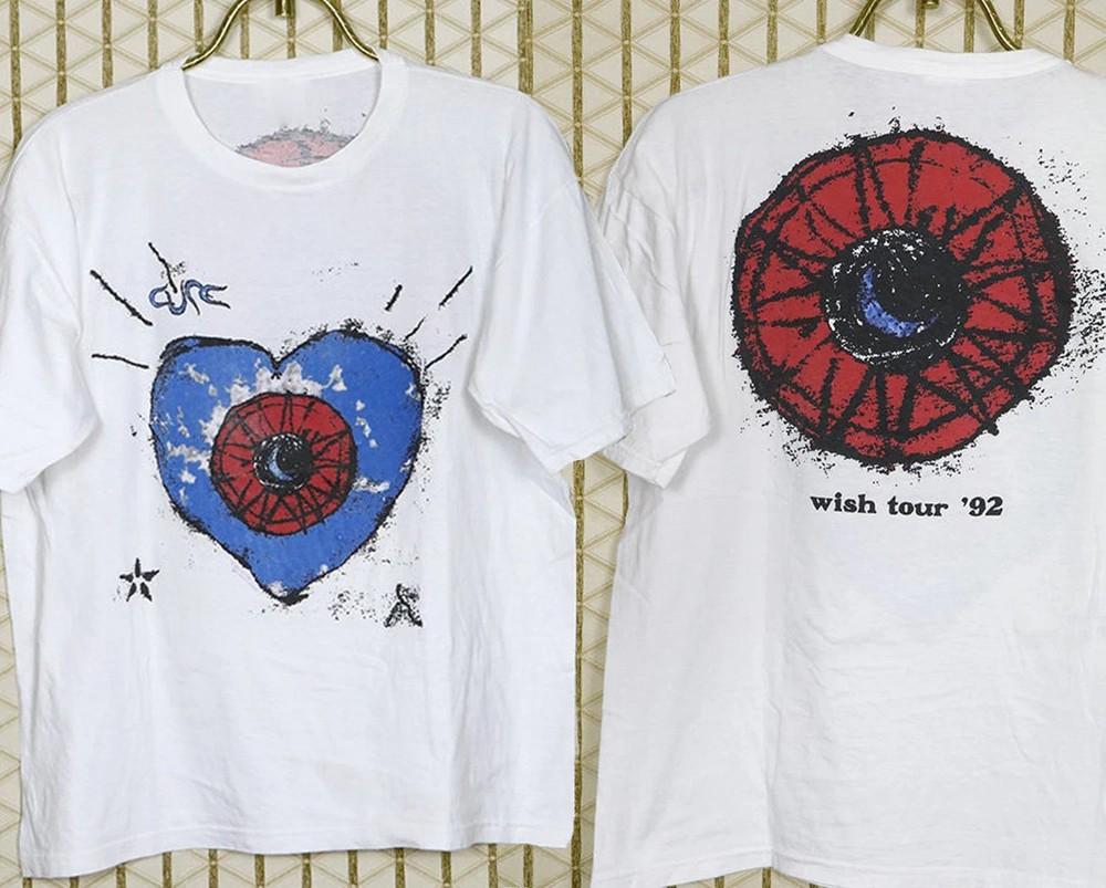 

The Cure 1992 Wish Tour shirt, vintage rare T-shirt, white tee 3XL