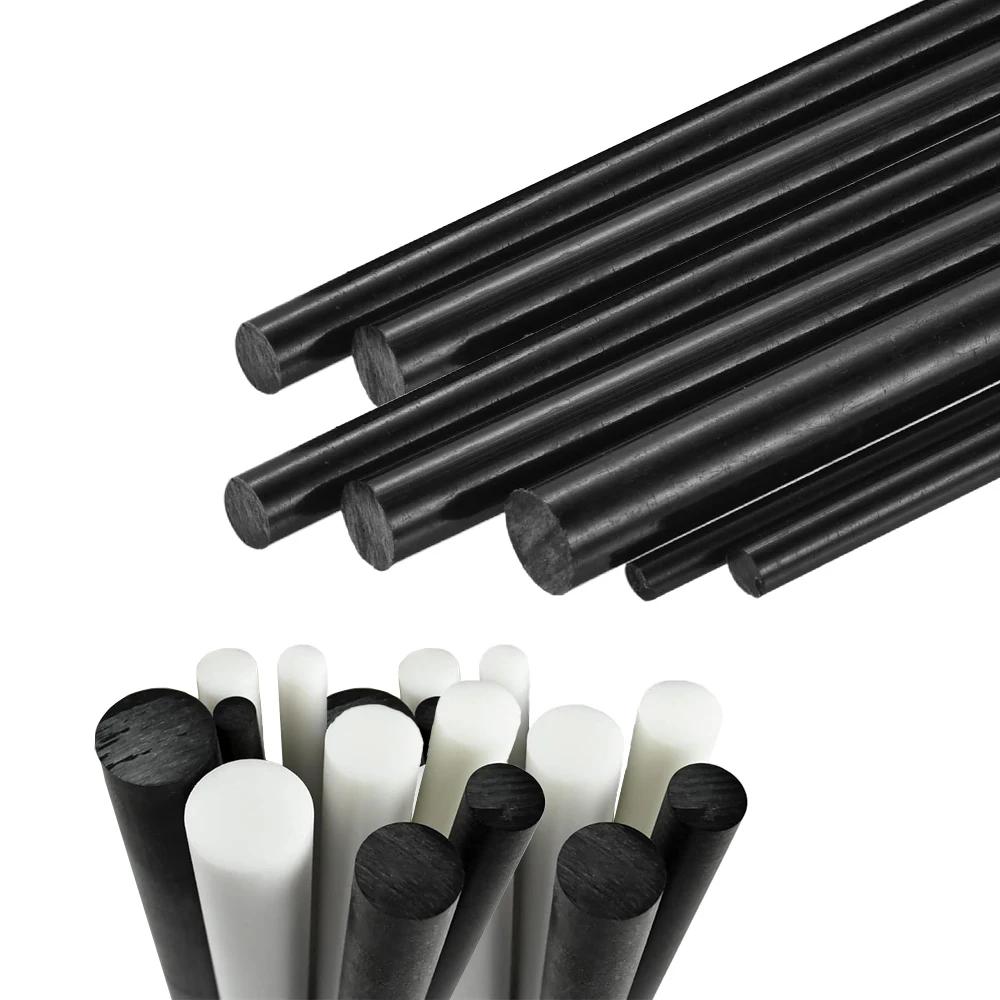 Barra di Acetal Plastica Tecnica Barra Tonda Nero/Bianco Lunghezza 100-300MM Diametro 5-15mm Adatta per ingranaggi cuscinetti e ricambi auto